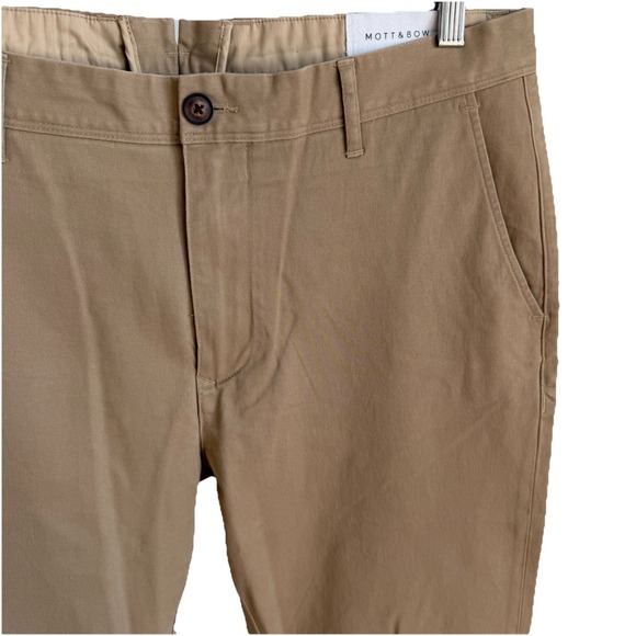 Mott & Bow Pants Men's 35x30 Khaki Brown Everyday Comfort Chino Stretch - Picture 3 of 8